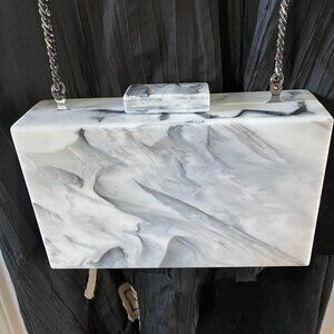 Zara hard case shoulder bag/clutch